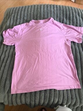 Nike Light Pink Crewneck T-Shirt with White Swoosh